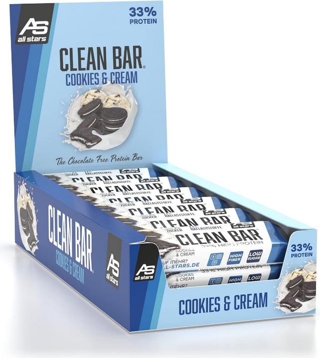 Actual product image All Stars Clean Bar (18 x 60g) (Cookies and Cream, 18 pcs., 1080 g)