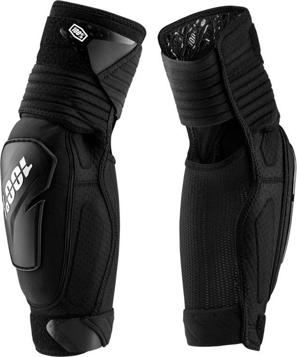 Produktbild 100% PROTECCIONES Schwarz (Fortis Elbow Guards Black) -L/XL Ellenbogenschützer, Weiss, ESTANDAR (XL, Ellbogenschoner)