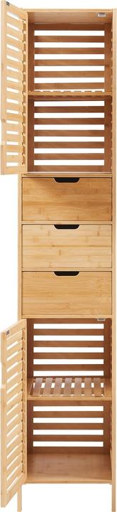 Image du produit En.Casa Hochschrank Boksereys 180x35x35 cm Bambus (180 x 35 x 35 cm)