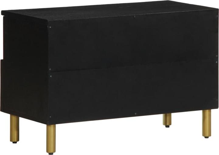Immagine prodotto VidaXL Mobile TV Mobile TV basso Tavolo TV in legno nero (70 x 33 x 46 cm)