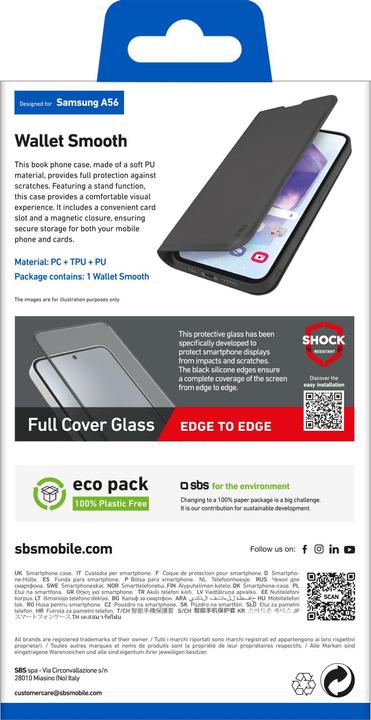 Etichetta energetica SBS Copertina del libro (Samsung Galaxy A56)