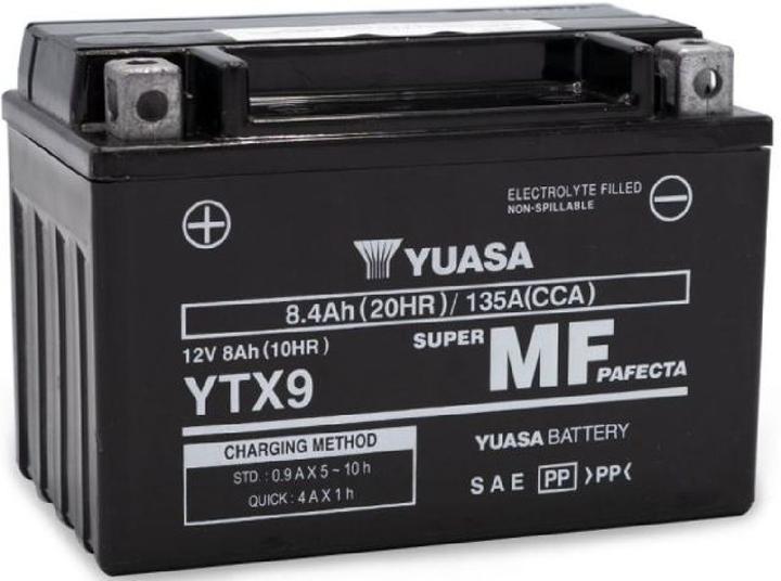 Actual product image Yuasa YTX9 (12 V, 8 Ah, 135 A)