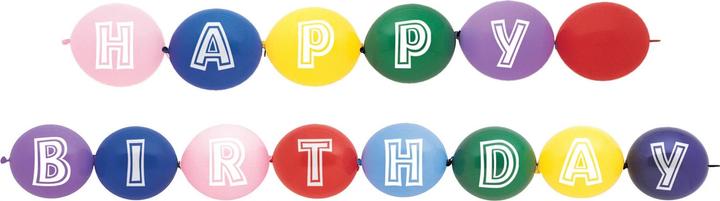 Produktbild Unique Party Luftballonkette Latex Happy Birthday 14erPack (14 x)