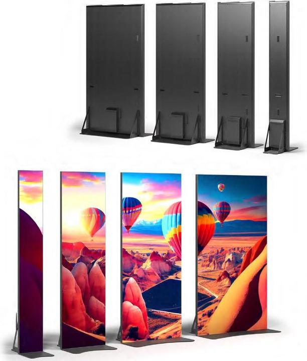 Produktbild DSS Indoor LED Stele Portrait Eco, 85", schwarz