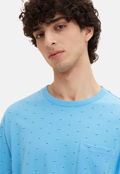 Actual product image Tom Tailor T-Shirt Kurzarmshirt gepunktet mit Brusttasche (XL)