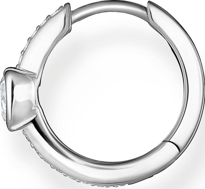 Actual product image Thomas Sabo Single Creole with Heart and White Stones Silver (925 silver)