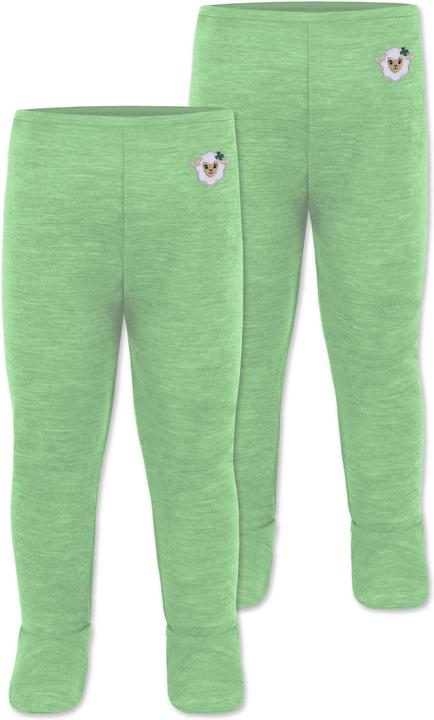 Normani 2er Pack Baby Merino Hose mit Füssen - 9537