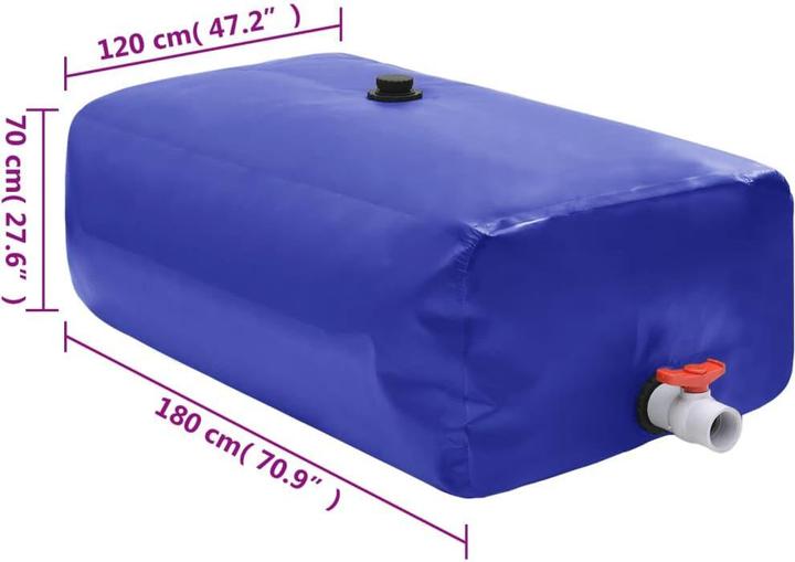 Produktbild VidaXL Wassertank mit Wasserhahn Faltbar 1500 L PVC (1500 l)