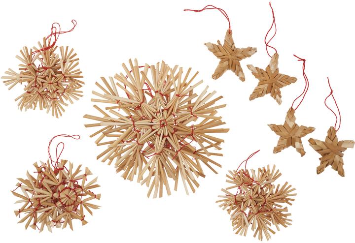 Actual product image Magni Straw stars range 16 pieces, 5-10cm, natural