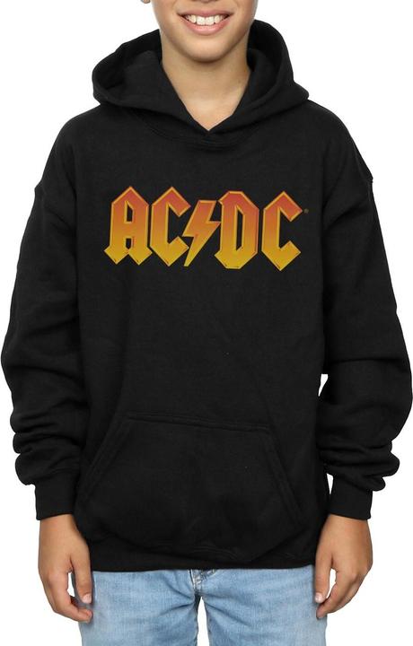 Immagine prodotto AC/DC Felpa con cappuccio con logo del fuoco per ragazzi (140, 146)