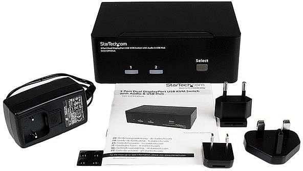 Produktbild StarTech 2 Port Dual DisplayPort USB KVM Switch