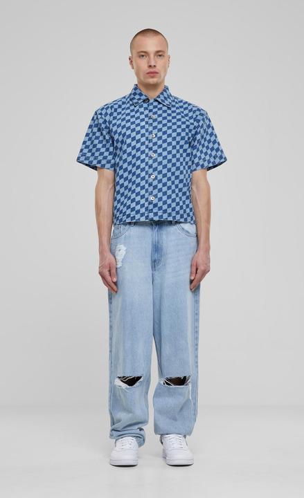 Actual product image Urban Classics Laser Check Printed Boxy Shirt - 166805 (4XL)
