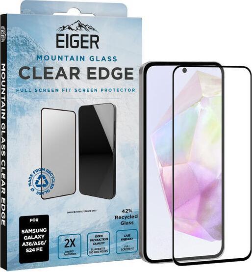 Eiger SP Mountain Glass Clear Edge Galaxy A36/A56/S24 FE (1 Pezzo/i, Samsung Galaxy S24 FE, Samsung Galaxy A56, Samsung Galaxy A36)