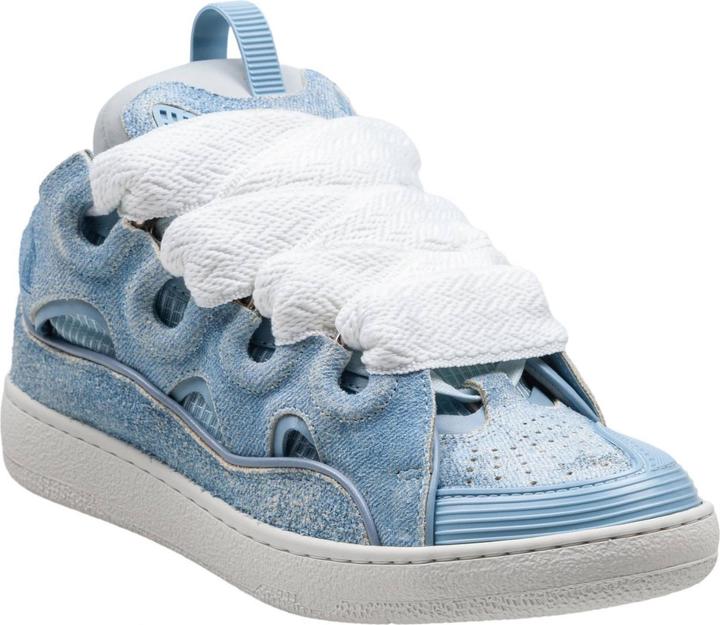 Produktbild Lanvin curb sneakers in leather and mesh color denim blue (42)