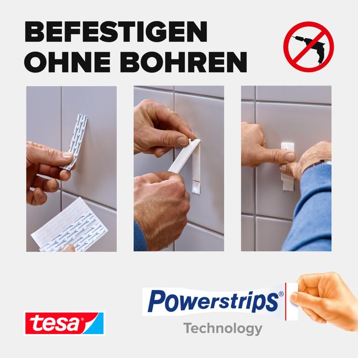 Actual product image tesa Adhesive nail for tiles & metal, 3kg holding power, can be removed without a trace & reused, 4 nails