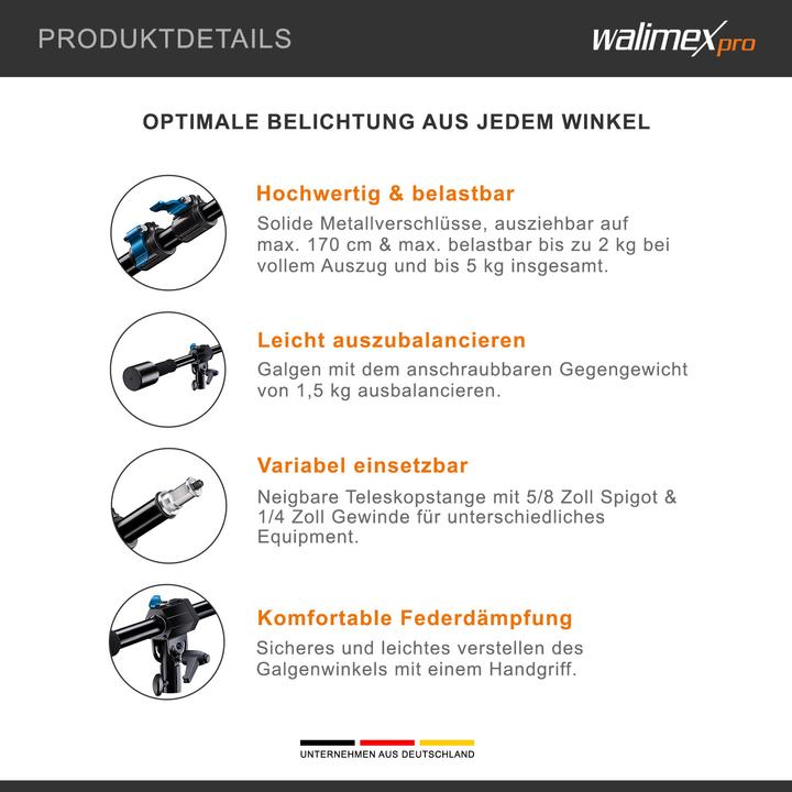 Actual product image Walimex Boom stand with counterweight (183 cm, 5 kg)