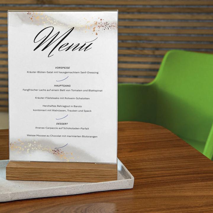 Actual product image Sigel Table display with wooden base (A6)