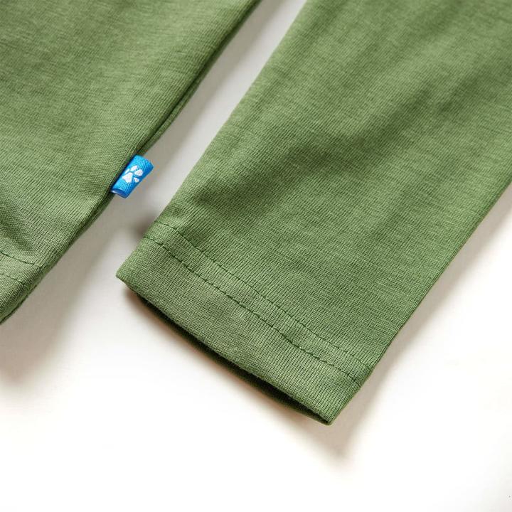 Actual product image VidaXL Children's long-sleeved shirt light khaki 140,Material: 100 (140)