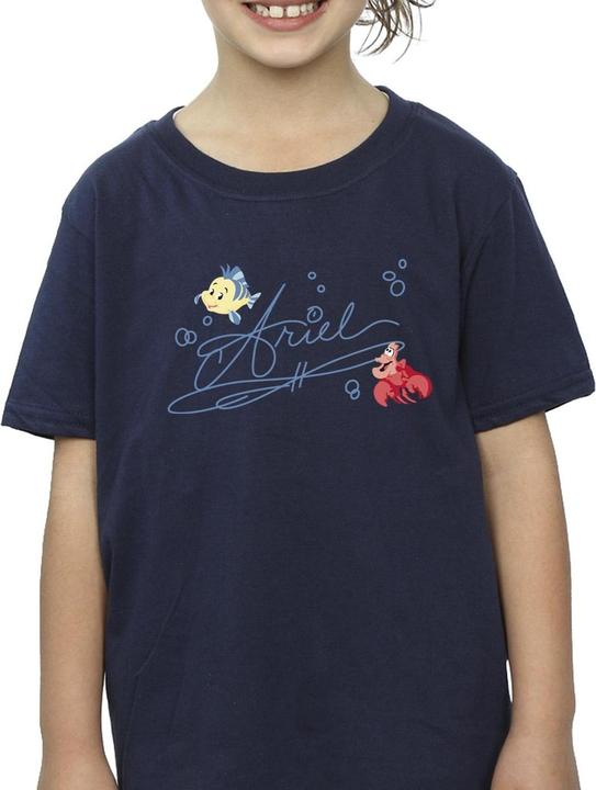 Actual product image Disney Girls The Little Mermaid Ariel Cotton T-Shirt (140, 146)