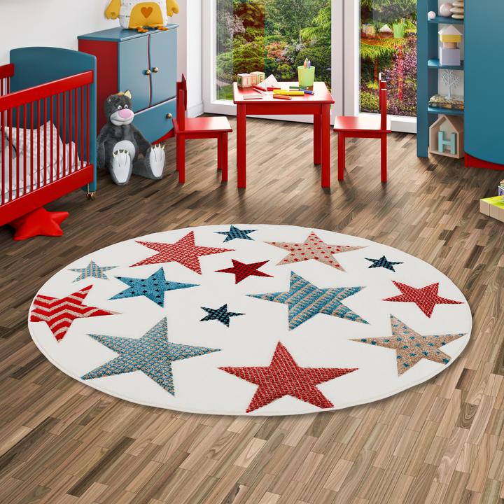 Produktbild Pergamon Kinder und Jugend Teppich Maui Sterne Rund (Ø 120 cm)