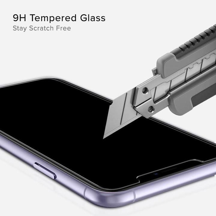 Actual product image Spigen Tempered Glass Alm Glass.Tr Iphone 11 Privacy (1 Piece, Apple iPhone XR, Apple iPhone 11)