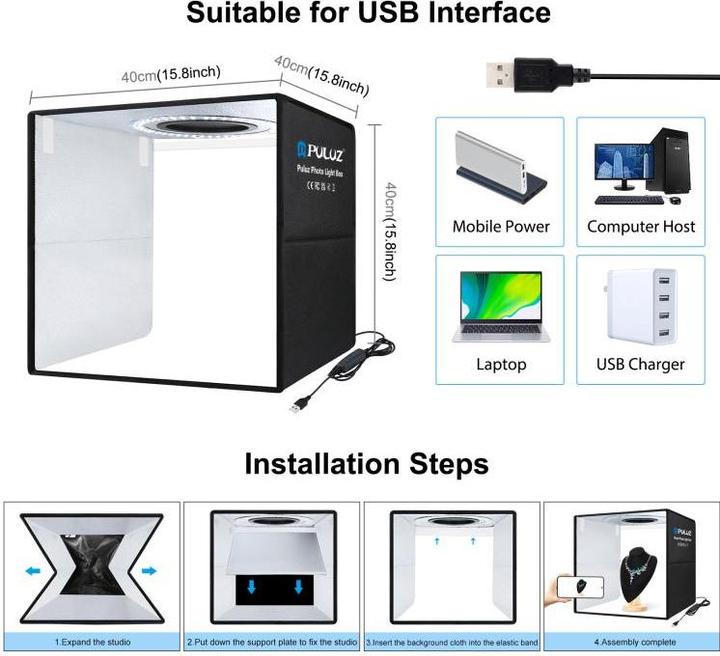 Actual product image Puluz Portable Photo Studio (Recording box)