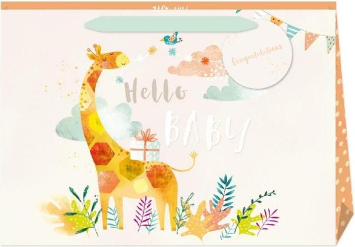 Produktbild Cart Geschenktasche Hello Baby Giraffe (Geschenktüte, 1 x)