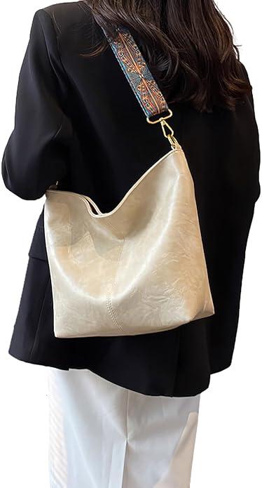 Produktbild Only-Bags.Store Vintage grosse Kapazität Hobo Tasche, Retro-Schulter-Tasche, Frauen Bohemian Handtasche & Geldbörse