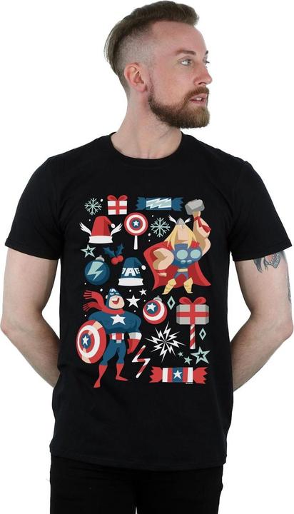 Produktbild Thor And Captain America Christmas Day TShirt (XL)