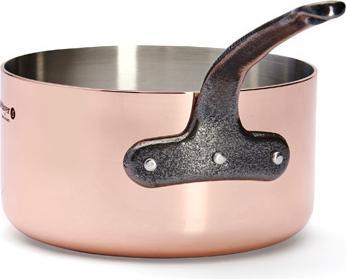 Actual product image de Buyer Inocuivre casserole with cast iron handle (16 cm, Pot, Stainless steel, Copper)