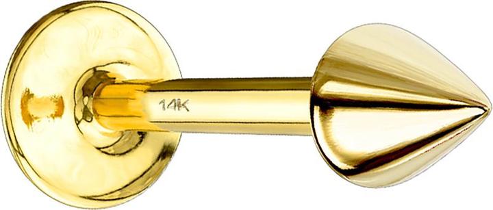 Image du produit Star Piercing Labret en or 14k avec cône (Or 14k, sans laiton)
