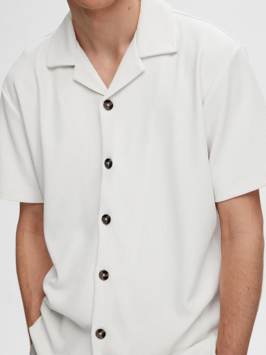 Image du produit Selected Homme Chemise à col cubain côtelé et à manches courtes (XL)