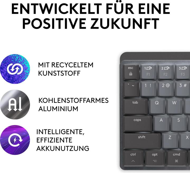Actual product image Logitech MX Mechanical Mini for Mac (DE, Wireless)