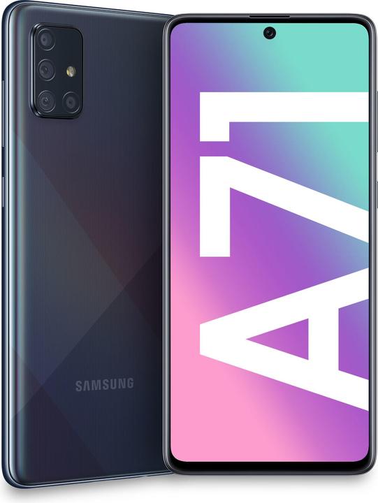 Produktbild Samsung Galaxy A71 SM-A715F/DS - 17 cm (6.7 Zoll) - 6 GB - 128 GB - 64 MP - Android 10.0 (128 GB, Prism Crush Black, Dual SIM, 4G)