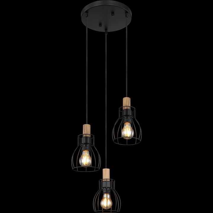 Image du produit Globo Suspension Mina noir mat 3xE27 (E27)