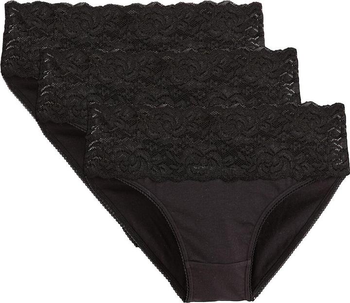 La Redoute Collections 3er-Pack Slips mit breitem Bund aus Spitze