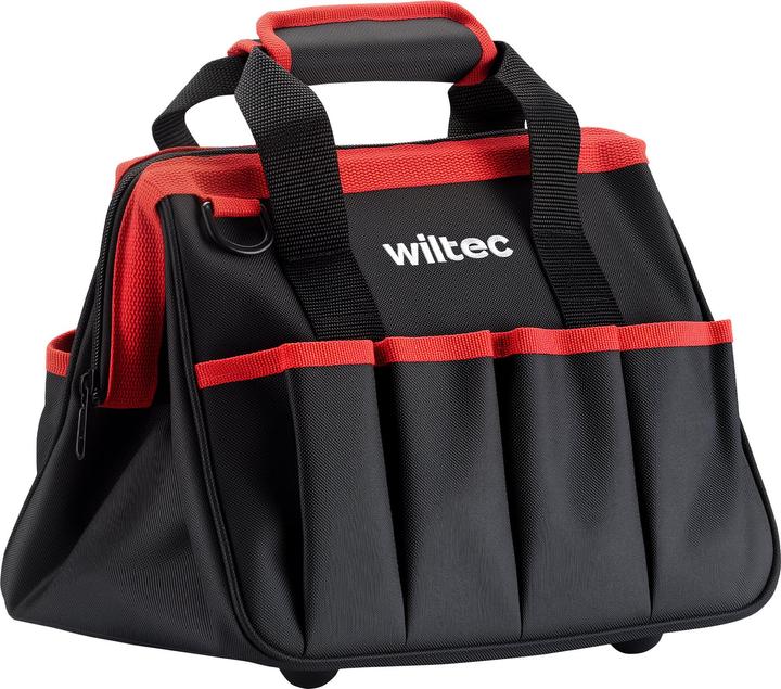 Produktbild Wiltec Werkzeugtasche 30,5x23x25,5cm Arbeitstasche 9 Fächer Werkzeug Tasche Gurt