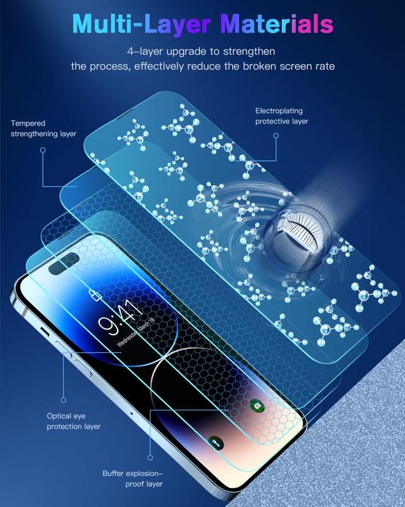 Actual product image PhoneLook Vitre de protection intégrale avec système de montage automatique anti-bulles et anti-poussière 3D (Apple iPhone 16)