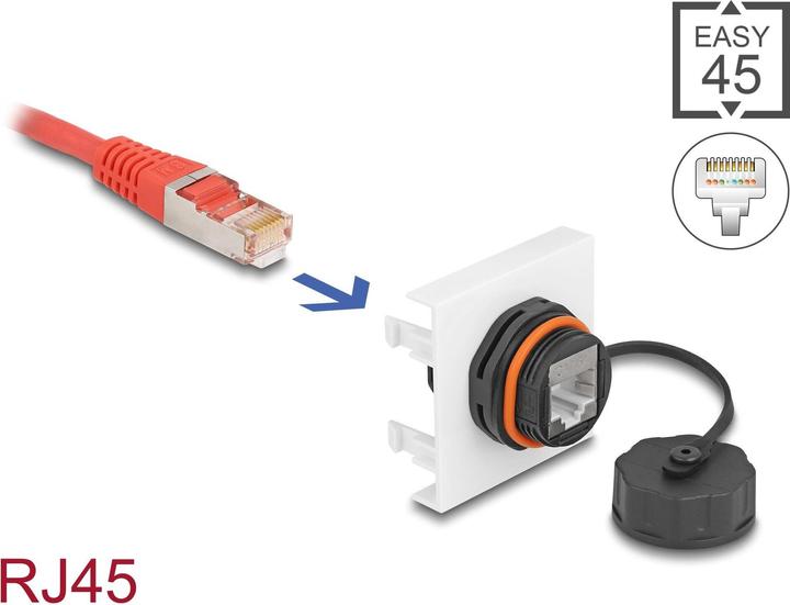 Produktbild Delock Easy 45 Modul Netzwerk RJ45 Cat.6