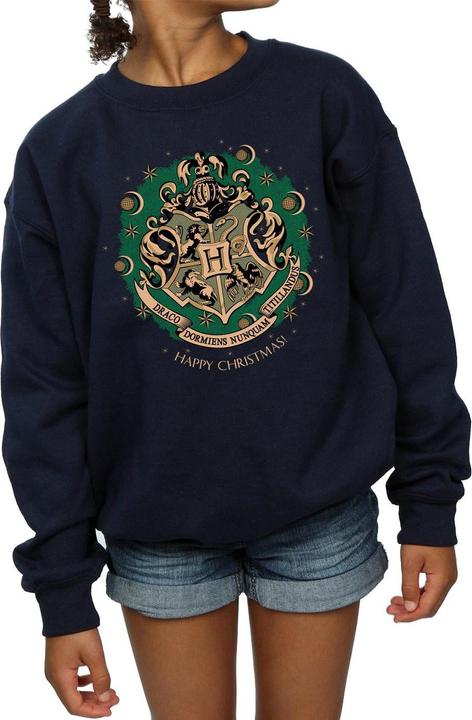 Actual product image Girls Christmas Wreath Sweatshirt (152, 158)