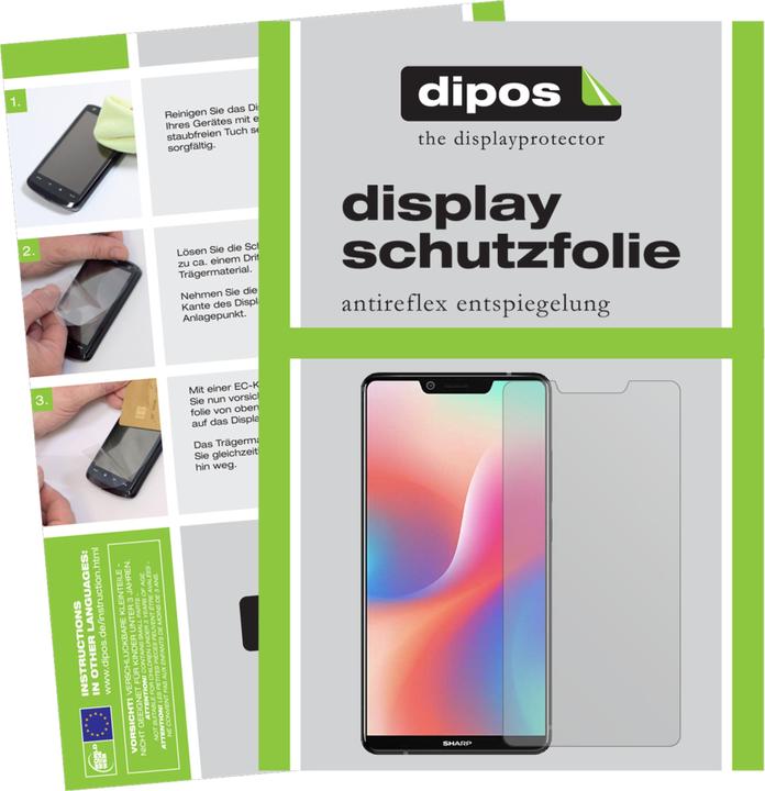 Actual product image Dipos Screen Protector Anti-Glare (6 Piece, Sharp Aquos S3 High)