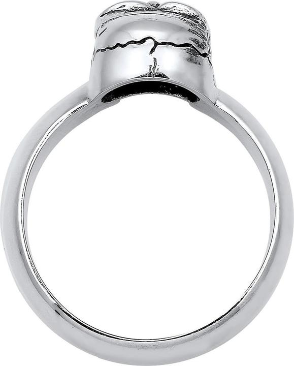 Image du produit Kuzzoi Bague Homme Sceau Tête de mort Oxydée Argent 925 (66, Argent 925)