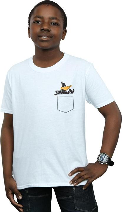 Actual product image Looney Tunes Boys Daffy Duck Faux Pocket T-Shirt (140, 146)