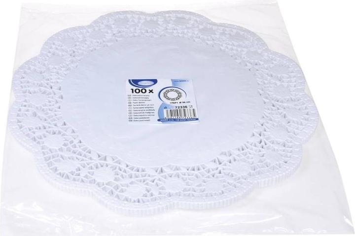 Produktbild Wimex.eu Deko-Tortenspitze (PAP) rund weiss 36cm - 100 Stück