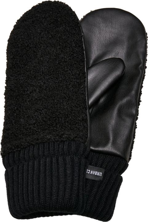 Urban Classics Sherpa Imitation Leather Gloves (S, M)