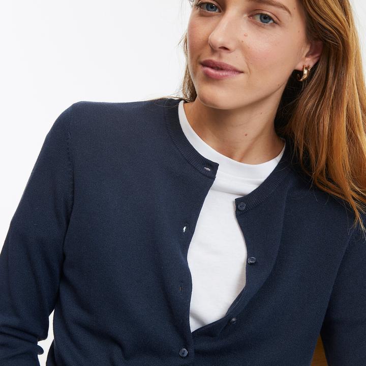 Produktbild La Redoute Collections Cardigan mit rundem Ausschnitt (38)