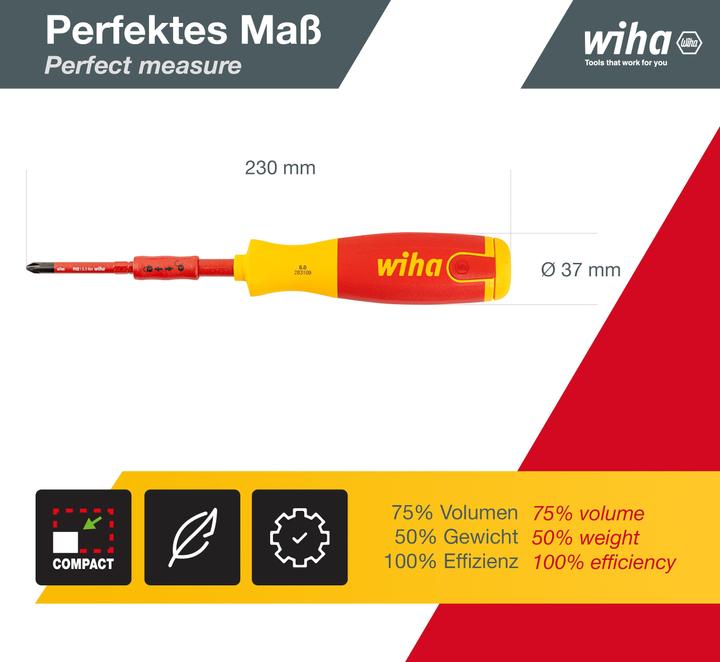 Produktbild Wiha Schraubendreher (Schlitz, Pozidriv-Kreuzschlitz (PZ))