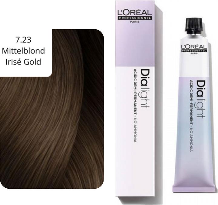 Actual product image L'Oréal Professionnel Dialight Hair Tint (7.23 Medium Blonde Irisé Gold)
