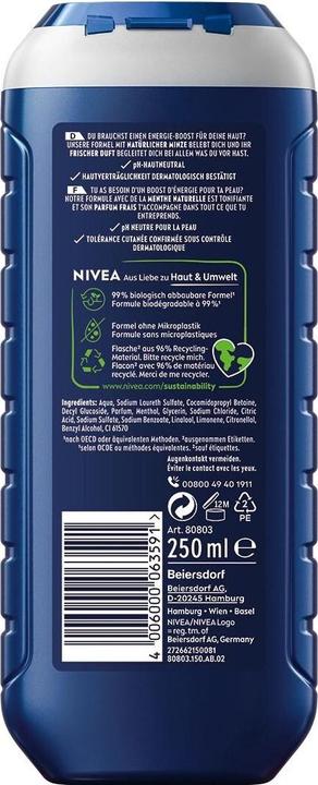 Actual product image NIVEA Multipack Pflegedusche Energy (6 Stück) (1500 ml)