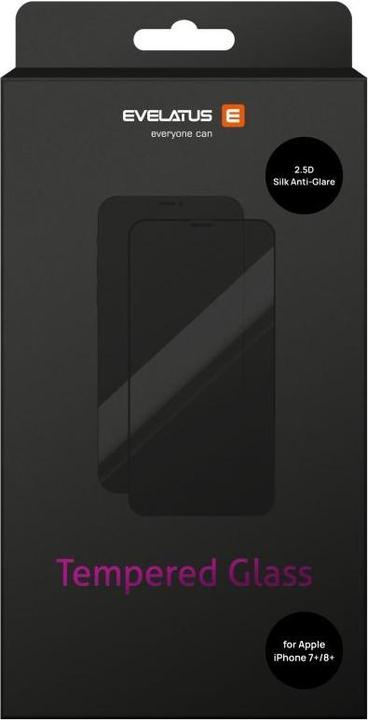 Produktbild Evelatus Apple iPhone 7 plus/8 Plus 2.5D Silk full cover Matte glass (1 Stück, Apple iPhone 7 Plus)